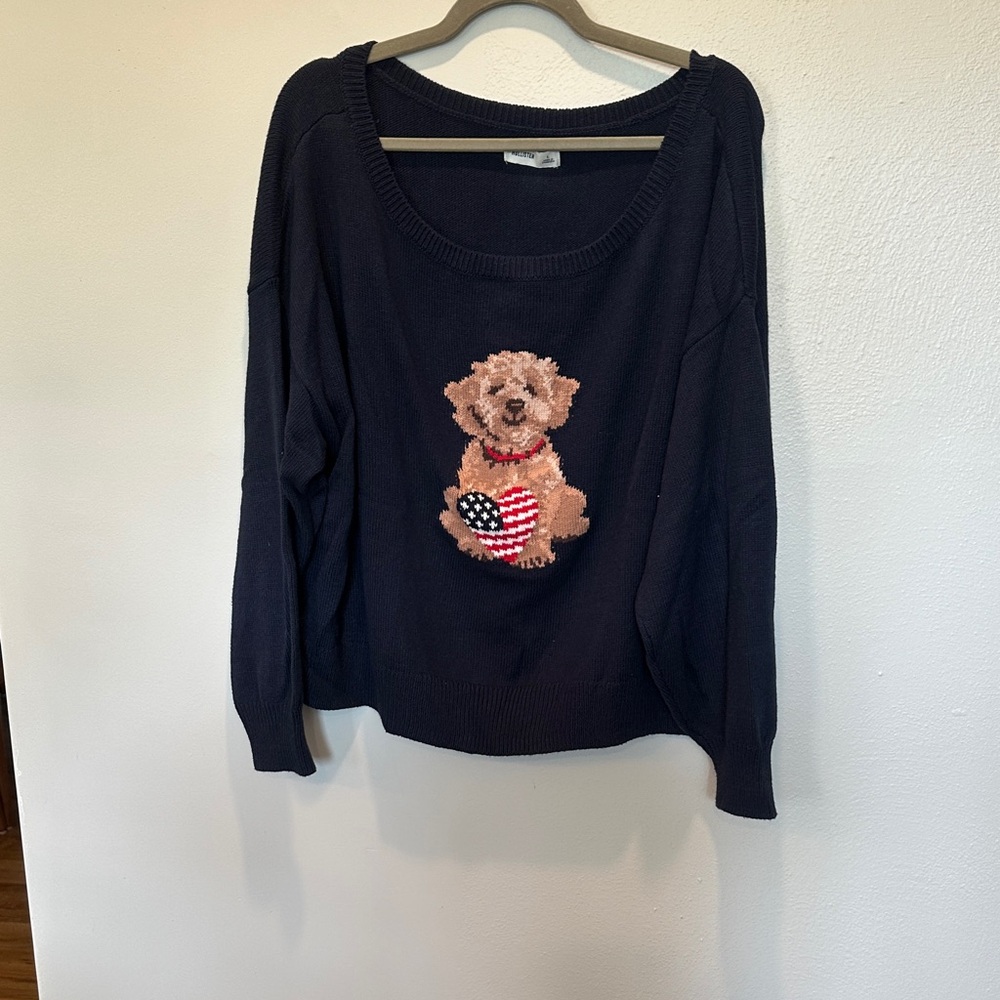 Hollister Navy Knit Top